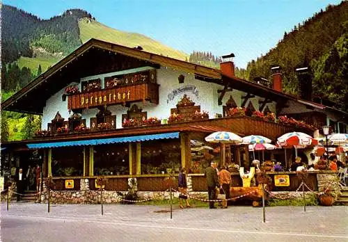 [Echtfotokarte farbig] O-0049, Ansicht Gasthaus Postgasthof in Spitzingsee. 