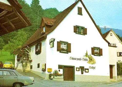 [Echtfotokarte farbig] O-0051, Ansicht Gasthaus Schwarzwald Stüble in Badenweiler. 