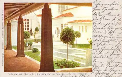[Ansichtskarte] O-0084, Architektur, Pavillon auf der Weltausstellung 1904 in St. Louis, Entwurf Josef Maria Olbrich , Darmstadt Mathildenhöhe. 