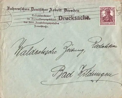 O-0089, Drucksache, Brief zur Vorbereitung der Jahresschau Deutscher Arbeit in Dresden von 1921, ein Vorläufer, die erste Messe, Ausstelung war 1922
