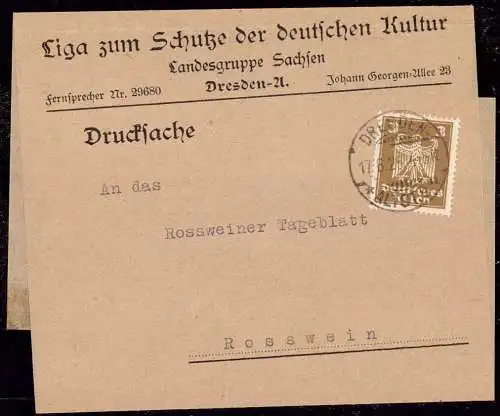 O-0115, Streifband der Antibolschewistischen Liga (später Liga zum Schutze der deutschen Kultur) die vor allem gegen den Spartakusbund auftrat.