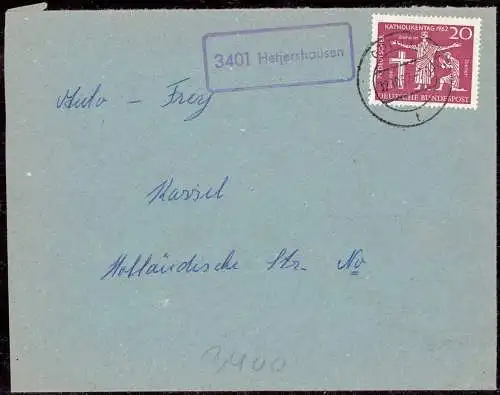 O-0140, Göttingen Heimatbeleg von der Posthilfsstelle Hetjershausen