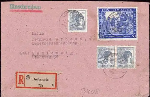 O-0145, Duderstadt Heimatbeleg Einschreiben