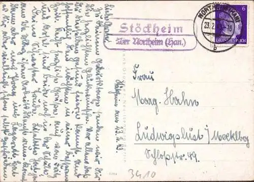 O-0162, Posthilfsstellenstempel über Northeim Heimatbeleg 