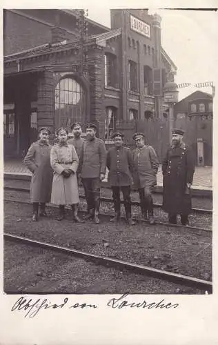 [Echtfotokarte schwarz/weiß] 0-0198 Abschied von Lourches. 
