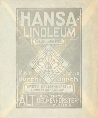 600120 | Brief mit Werbung der Delmenhorster Linoleum Fabrik, Design von Peter Behrens  | Delmenhorst (W - 2870), -,