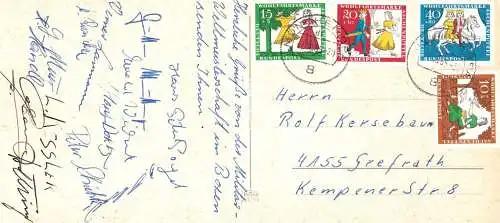 600126 | Autogrammkarte, Gruß von der Militärmeisterschaft im Boxen mit zahlreichen Unterschriften | München (W 8000)