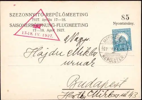 600461 | Matyasföldon, Flugmeeting, Luftfahrt, Ungarn, Flugzeug  |