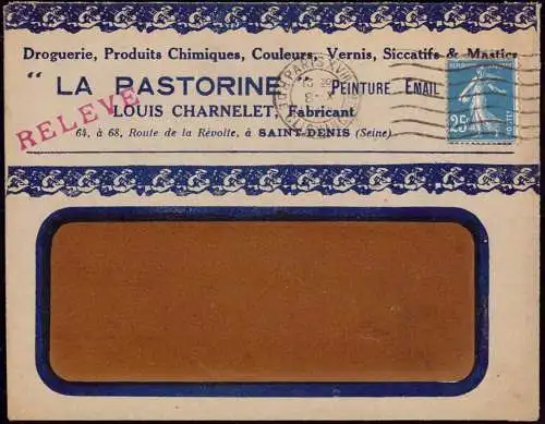 600526 | Brief mit Werbung der Farbenfabrik La Pastorine, Louis Charnelet  | Saint Denis d Aclon;Seine-Maritime (F 76860