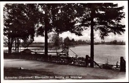 600562 | Ansichtskarte, Ortsansicht Człuchów, Westpreussen  | Schlochau (Kreis Schlochau Pommern), -,