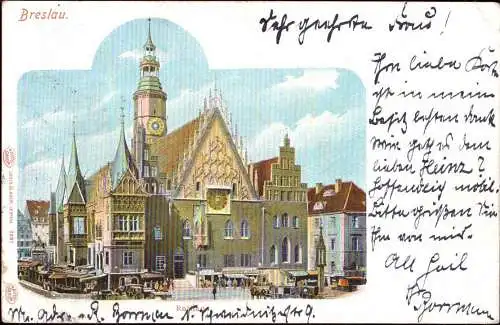 600603 | Ansichtskarte, Ortsansicht Wrocław,  | Breslau, -,