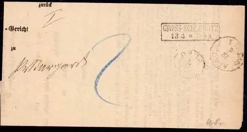 600682 | Westpreussen, Zustellurkunde, innen mit Postamtssiegel  | Groß Schliewitz (Tuchel WP), Preußisch Stargard (Preu