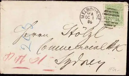 601087 | Australien. Brief des Deutschen Vereins von Victoria, Auslandsdeutsche, Melbourne  | -, -,