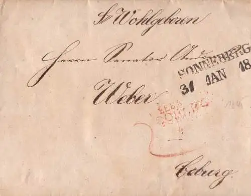 601240 | Vorphilatelie, Brief Inhalt 1845, Augustenthal, Frankenblick  | Sonneberg, Coburg, Mengersgereuth-Hämmern