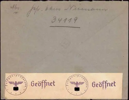 601285 | Feldpost  34119, Zensur, Kreis-Kommandantur 659 u.Heeres-Abnahmestelle Toulouse, Tarbes | Bayonne; Pyrenees