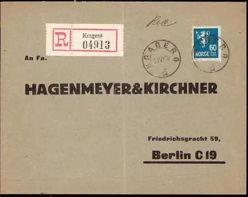 601302 | Brief Kragerö, Kragerø Provinz Vestfold og Telemark, Norway, Norge,  | -, -,