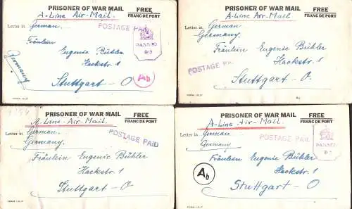 601340 | Korrespondenz einer weiblichen Internierten aus dem Internment Camp Jamaica B.W.I. Zensur, POW  |