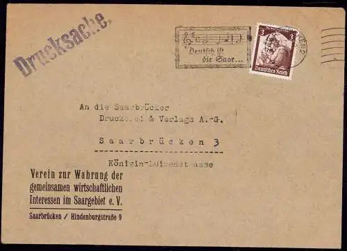 601341 | Werbestempel, Verein zur Wahrung der gemeinsamen Wirtschaftlichen Interessen des Saargebiet | Saarbrücken (W 66