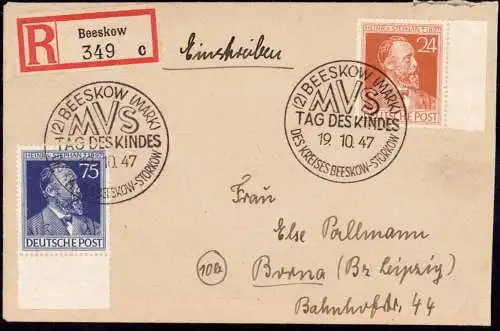 601343 | Brief per Einschreiben mit dem Sonderstempel zum Tag des Kindes, Erziehung, Schule  | Beeskow (O - 1230), -,
