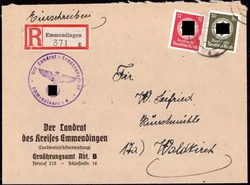 601374 | Dienstbrief per Einschreiben  | Emmendingen (W - 7830), -,