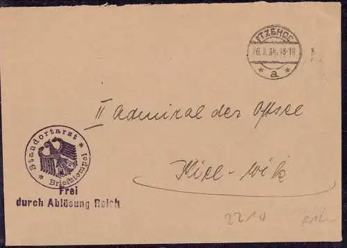 601382 | Dienstbrief, Frei durch Ablösung, Standortarzt, Medizin | Itzehoe (W 2210)