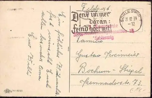 601396 | Feldpost von einem Fliegerausbildungsbataillon  | Schleswig (W - 2380), -,