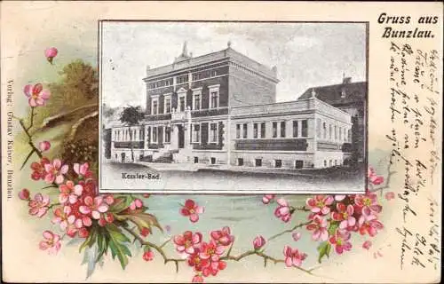 601414 | Schlesien, Ortsansicht Litho Kessler Bad, Bolesławiec  | Bunzlau, Stadt (Kreis Bunzlau N.Schl.), -,