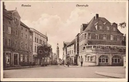 601415 | Schlesien, Ortsansicht Oberstrasse, Bolesławiec  | Bunzlau, Stadt (Kreis Bunzlau N.Schl.), -,