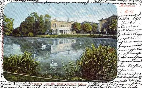 601419 | Schlesien, Ortsansicht Litho Konzerthaus Odeon, Bolesławiec  | Bunzlau, Stadt (Kreis Bunzlau N.Schl.), -,