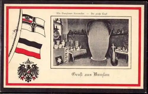 601430 | Schlesien, Ortsansicht Keramik, Grosser Topf, Bolesławiec  | Bunzlau, Stadt (Kreis Bunzlau N.Schl.), -,