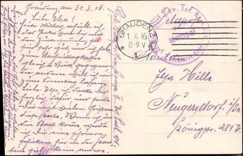 601569 | Westpreussen, Feldpostkarte | Graudenz (Graudenz WP)