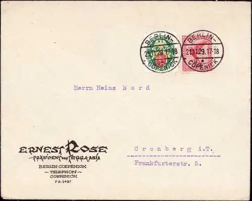 601572 | Brief mit Firmenlogo von Ernest Rose, Präsident der Terra Asia  | Köpenick ; Treptow-Köpenick ; Berlin (O - 100