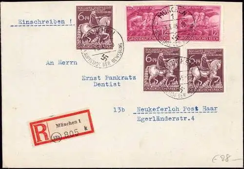 601580 | (13b) Postleitzahl vor 45, 1945 Ende Des Krieges, Neukeferloh | München (O 5301), Haar (W 8013)