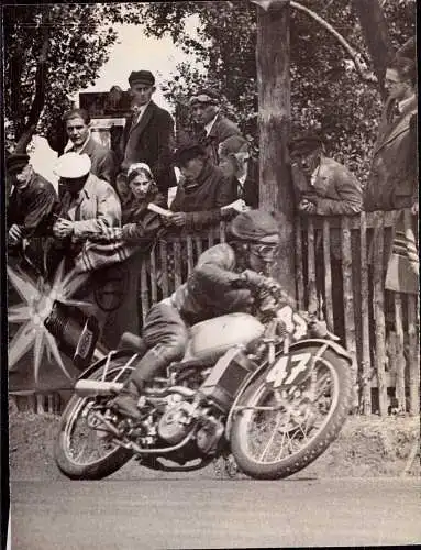 601595 | Pressefoto, 21x16,5 cm, ca. 1935, Motorrad, Motorsport,Mansfeld NSU, Sportbild Schirner | Schleiz (O 6550)