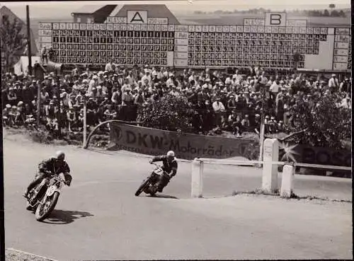 601602 | Pressefoto, 21x16,5 cm, ca. 1935, Motorrad, Motorsport Sportbild Schirner, Grosser Preis  | Hohenstein-Ernsttha