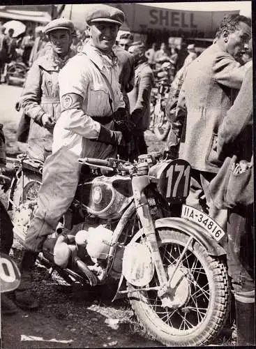601607 | Pressefoto, 21x16,5 cm, ca. 1935, Motorrad, Motorsport Sportbild Schirner, Ernst Henne, BMW  | Immenstadt / All