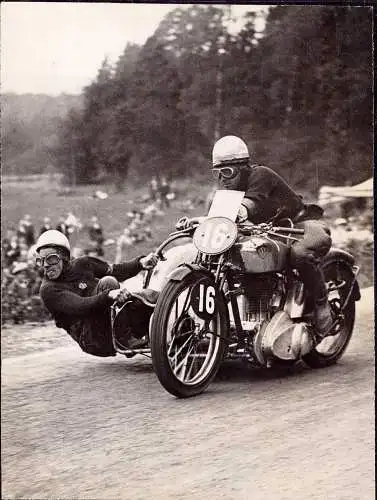 601610 | Pressefoto, 21x16,5 cm, 1935, Motorrad, Motorsport,Bild Schirner,Seitenwagen, NSU  | Schleiz (O - 6550), -,