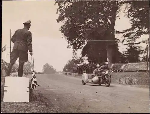 601617 | Pressefoto, 21x16,5 cm, ca. 1935, Motorrad, Motorsport Sportbild Schirner, Seitenwagen  | Schleiz (O - 6550),
