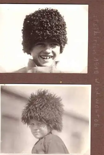 601629 | 2 Fotos, Porträt Kind mit Hut, Wladiwostok, Russland, Sibirien 1919  |