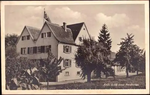 601640 | Feldpostkarte 1940, mit Abbildung des RAD Lager 2/122 Insel  | Reichenau (W - 7752), -,