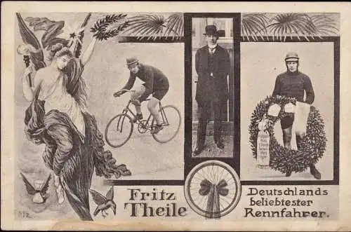 601669 | Ansichtskarte Fahrrad, Radsport Fritz Theile  | -, -,