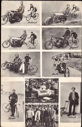 601683 | Ansichtskarte Fahrrad, Motorrad, Radsport, Steher, Motor-paced racing, Deutsches Stadion, Olympiade  | Berlin (