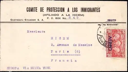 601711 | Brief Judaica, Comite de proteccion a los Immigrantes, Hicem, Jewish Colonisation Association, Ecuador  |