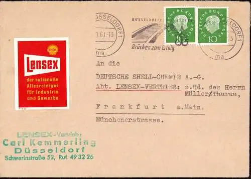 601712 | Reklamemarke Shell, Benzin Kraftstoff Öl, Lensex Vertrieb Karl Kemmerling, Auto | Düsseldorf (W 4000)