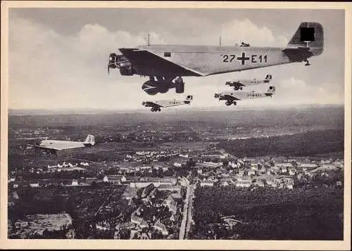 601794 | Flugzeug, Luftfahrt, seltene Werbekarte Junkers,  | Dessau (O - 4500), -,