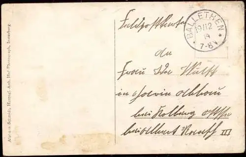 601977 | Ostpreussem, 1914, Militaria, Feldpostkarte Sadowoje | Ballethen (Darkehmen OP)