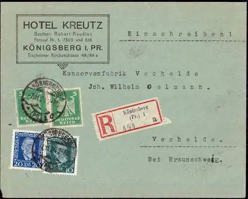 601987 | Ostpreussen, Brief aus dem Hotel Kreutz, Inh. Kaudis, Trogheimer Kirchenstr. | Königsberg (Königsberg OP)