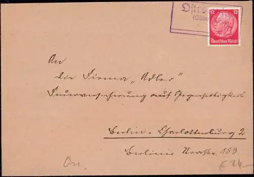 602000 | Ostpreussen, Brief mit Notstempel Ostrolenka, Ostrołęka, Südostpreußen  | -, -,