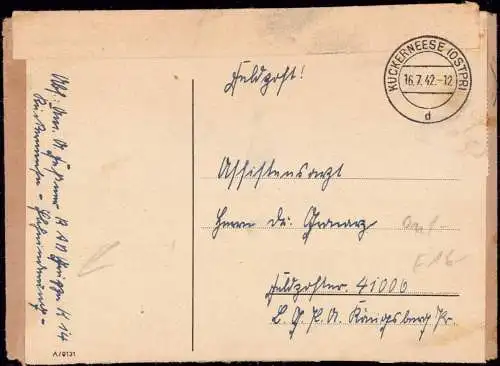 602001 | Feldpostbrief aus dem RAD Lager  | Kuckerneese (Niederung OP), -,