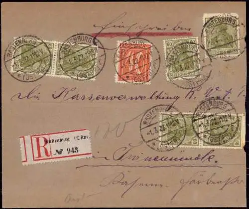 602004 | Ostpreussen, dekoratives Einschreiben  | Rastenburg (Rastenburg OP), -,
